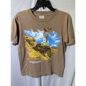Vintage ALORE Small Blowing Rock NC Indian Bald Eagle Cliff Mountain Tshirt  USA
